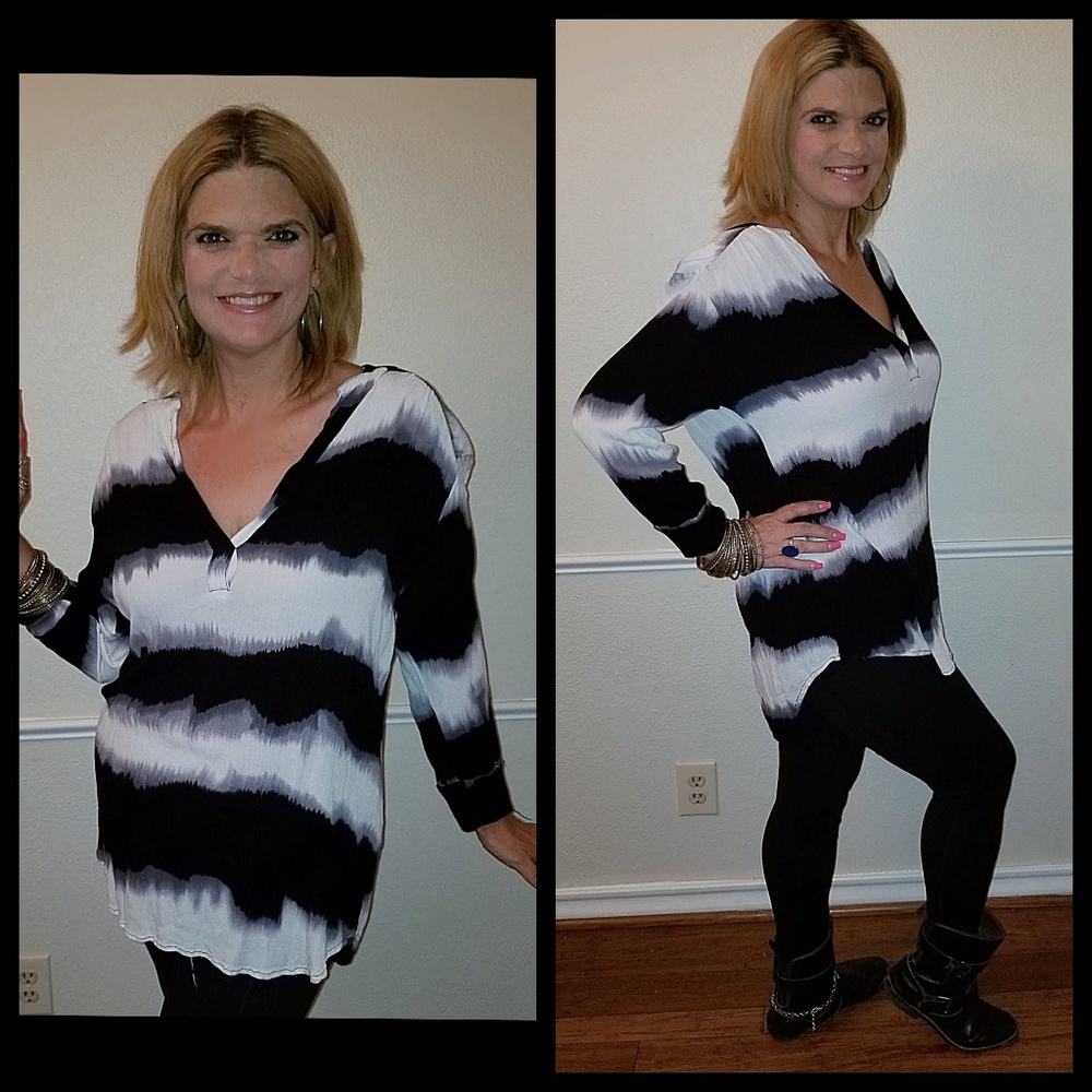 Black white and gray, Yahada Cute top!!!